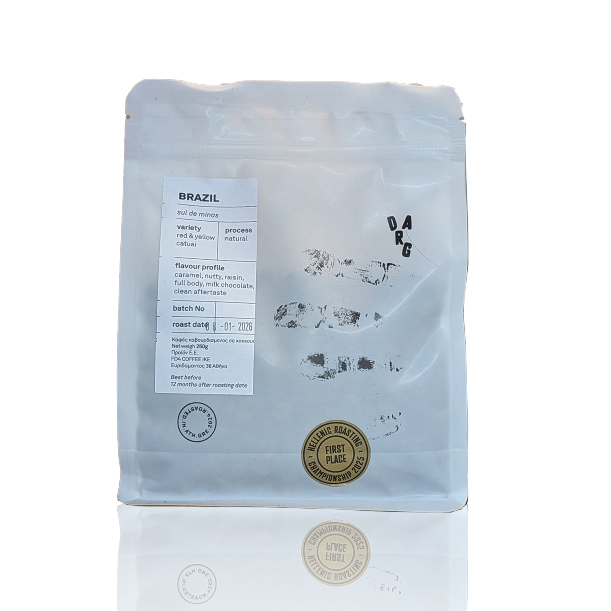 Café en grano Brasil Sul de Minas natural – DARG Café en grano Brasil Sul de Minas natural tostado por DARG